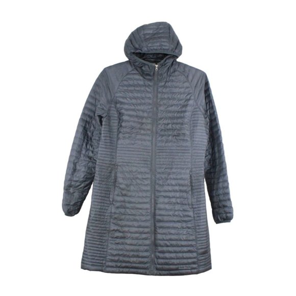 L.L. Bean Jackets & Blazers - LL Bean Ultralight 850 Down Sweater Black Nylon Hooded Midi Coat M Reg